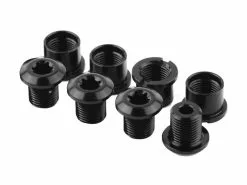 Absolute Black Kit De 4 Vis + Cheminées De Plateaux Absolute Black Pour VTT 2023