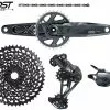 Sram Groupe GX Eagle Gris Lunar 1x12v Avec Pédalier DUB Boost 32T